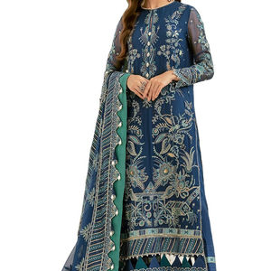 Vestidos de novia Punjabi bordados hechos a mano personalizados, Colección tradicional india pakistaní para fiestas de boda, seda - Product Image 1