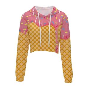 Top corto para mujer más vendido al mejor precio, sudaderas con capucha ligeras personalizadas para mujer, Top corto con capucha 2026 - Product Image 2