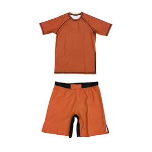 ชุดเซ็ตกางเกงขาสั้นผ้า MMA แบบยืดแห้งเร็วแขนสั้นสำหรับฝึกซ้อม - Product Image 1