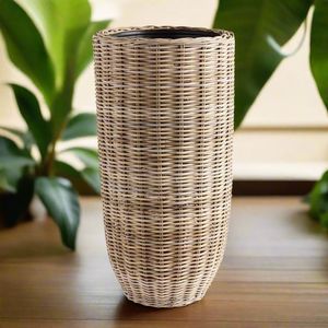 Wholesales Hand Woven <b>Rattan</b> <b>Planter</b> Flower Pot Baskets Home Decoration Wicker Baskets Plant Pots for Indoor Plants Table Decor - Product Image 2