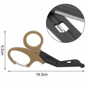 Ciseaux de pansement de premiers secours poignée en plastique marron ciseaux médicaux ciseaux universels chirurgicaux en acier inoxydable par ANAAIF - Product Image 2