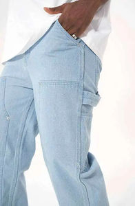 กางเกงยีนส์ผู้ชายทรงปกติรุ่นใหม่ล่าสุด คุณภาพดีที่สุด กางเกงยีนส์ทรงตรงลำลองสไตล์แบ็กกี้สำหรับผู้ชาย - Product Image 6