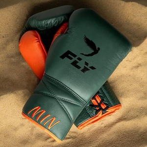Guantes de Boxeo Personalizados con Logotipo Bordado, Color Naranja y Verde, Guantes de Boxeo de Piel Auténtica para Entrenamiento y Sparring en Oferta - Product Image 6