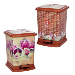 Cubo de basura cuadrado grande de diseño moderno 8010 con mango práctico Cubo de compost con mango Cubo de basura de 13 galones Fábrica - Product Image 5