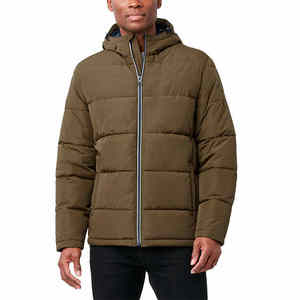 <b>Men's</b> Clothing <b>Jacket</b> <b>Men's</b> Oversize High Collar Fluffy Down <b>Jackets</b> Leather Puffer <b>Jacket</b> Winter <b>For</b> <b>Men</b> - Product Image 1