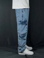 Jeans pour hommes de haute qualité, style baggy avec poches cargo, coupe droite ample, style denim tendance