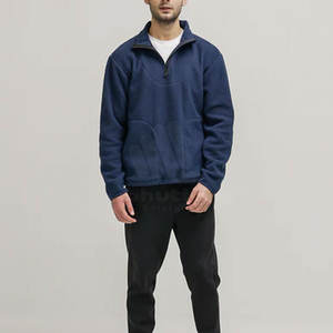 Sweat-shirt d'hiver classique pour homme en polaire sherpa à demi-zip, imprimé numériquement, écologique, respirant, confortable, décontracté, pour la détente - Product Image 4