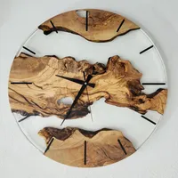 Horloge murale en bois résine Unique rustique décor à la maison Design moderne élégant montre pour salon et bureau décor