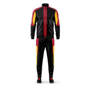 Vêtements d'entraînement pour hommes 100% Polyester Coton Survêtement zippé Veste de sport Survêtement Uniforme Prix de gros - Product Image 5