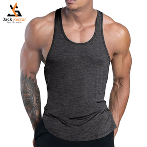 Débardeur de sport à séchage rapide, coupe athlétique, décontracté, pour homme, en coton tricoté et élasthanne, respirant, col rond, personnalisable - Product Image 6