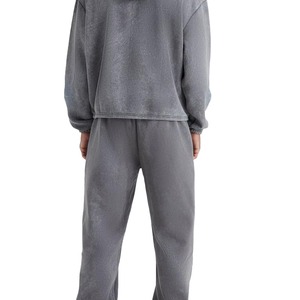Conjunto Deportivo de Primera Calidad con Lavado Ácido, Conjunto Deportivo Estampado, Conjunto Deportivo 100% Algodón, Sudadera con Capucha y Cremallera y Pantalones Ajustados - Product Image 3