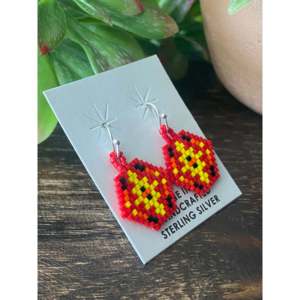 Pendientes Colgantes Navajo con Cuentas de Plata de Ley y Piedras Multicolores, Joyería Artesanal Hecha a Mano - Product Image 2