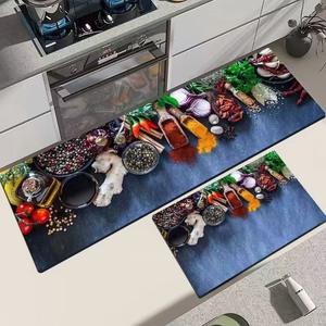 Tapis de cuisine personnalisés lavables en tissu polyester, toucher velours cristal, à pois, base antidérapante en caoutchouc, nouveauté pour les longues périodes debout - Product Image 5