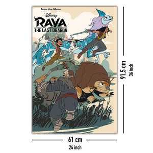 Affiche de style moderne 'Raya et le dernier dragon' : le déchaînement de l'action - Product Image 1