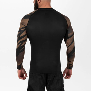 Rashguard de Manga Larga para Hombre, Transpirable y Elegante, de Alta Calidad, Liso, para MMA, Spandex/Poliéster, para Uso Activo - Product Image 5