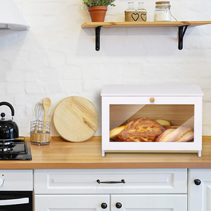 Vente en gros de poubelle à pain rétro en bois de haute qualité comptoir de cuisine monocouche grande capacité conteneur de stockage des aliments du Vietnam - Product Image 5