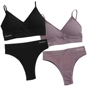 Mejor calidad logotipo personalizado mujer chica joven señoras Sexy algodón alambre libre sujetador breve conjuntos bordado ropa interior Panty y sujetador conjunto - Product Image 1