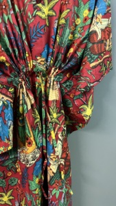 Femmes 100% coton caftan Maxi robe imprimé fleuri taille libre vêtements de plage demoiselle d'honneur cadeau dentelle décoration respirant lavable - Product Image 4