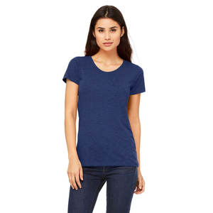 Bella + Canvas Camiseta de manga corta Triblend para mujer Camiseta transpirable Triblend gris Camiseta de mujer con tu logotipo Camiseta - Product Image 3