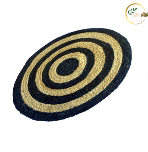 Vente en gros de paillasson rond tressé à la main en jute naturel paillasson d'extérieur multi-culture tapis de porte d'entrée tissé lavable - Product Image 1
