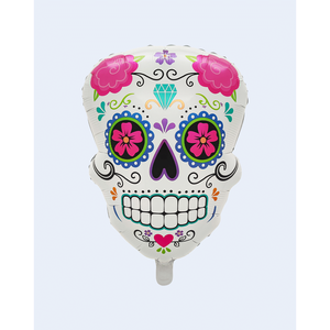 Globo de Calavera de Azúcar para el Día de los Muertos, 45x60cm, Decoración para Fiestas, Bolsa de 12 Piezas - Product Image 1