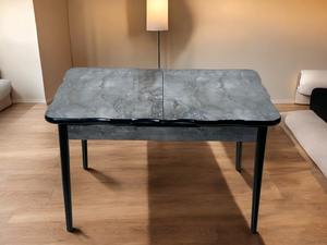 Mesa de comedor extendida moderna y juego de 4/6 sillas con tapa de cristal y patas de madera maciza muebles para el hogar para uso en comedor y cocina - Product Image 3