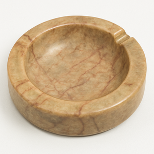 Dernière fabrication artisanale de cendrier rond en pierre de bronzage clair décoratif bol à fumer décoration de maison de luxe et cadeau d'Inde - Product Image 4