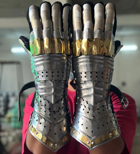 ถุงมือนักรบชุดเกราะยุคกลางชุดเกราะอัศวินเทมพลาร์คุณภาพ | อัศวินครูเสด - Product Image 1