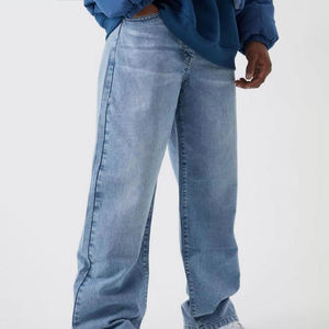 Fabrication de jeans en denim pour hommes avec logo de marque personnalisé, prix abordable, vente en gros d'usine à bas prix - Product Image 1