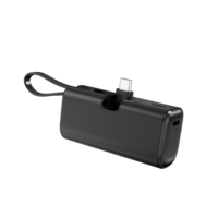 2025 Cargador rápido Pd22.5w Banco de energía Tipo C Banco de energía Cable incorporado Cargador portátil Powerbanks para iPhone