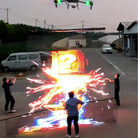Affiche publicitaire numérique holographique flexible, légère, pleine couleur, résistante à l'eau IP65, Sky Flying P15/P20/P25 LED pour extérieur