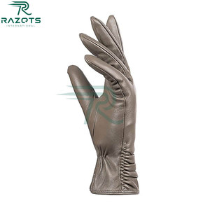 Razorts International Women's Sheepskin Leather <b>Gloves</b> Opera Length Touch Screen Winter Breathable Casual Outdoor Sports Skiing - Product Image 3