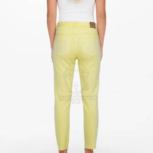 Service OEM disponible, pantalon en jean à taille droite et taille ajustable pour femmes, pantalon en jean pour femmes à taille haute - Product Image 3