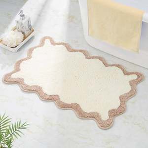 Alfombrilla de baño de algodón de alta calidad de diseño moderno, precio de patrón sólido, alfombrillas de baño para uso en el baño - Product Image 2