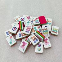 Vente en gros Ensemble de Mahjong de luxe Ensemble de jeu de Mahjong en acrylique Tuiles de Mahjong vierges personnalisées américaines Malaisie japonaises