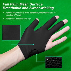 ถุงมือสนุ๊กเกอร์มืออาชีพน้ำหนักเบาจับพิเศษผ้าสัมผัสนุ่มพิเศษทำจากวัสดุโพลีเอสเตอร์งานตามสั่ง - Product Image 5