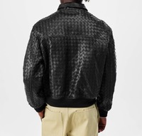 Blouson Bomber en Peau de Mouton Enduite de Haute Qualité pour Hommes, Style Camouflage, Fabrication OEM Personnalisée, Coupe-Vent et Imperméable, Style Vintage, Idéal Printemps