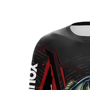 Jersey de pesca de manga larga ligero de alta calidad para hombres, diseño impreso personalizado, sublimación de invierno sólida transpirable personalizada - Product Image 6