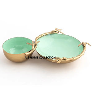 Meilleure qualité cuivre plaqué fleur design Home Hotel Dinnerware Chip & Dip Dish bol - Product Image 5