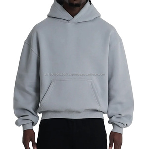 Customized Hoodie Oversized drop shoulder boxy fit hot selling High Quality Streetwear 500gsm 100% Cotton basics cotton <b>blended</b> - Product Image 4
