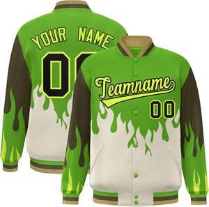 Chaqueta de béisbol Varsity de lana ligera de alta calidad para adultos y jóvenes abrigo de invierno para hombres con diseño de Letterman dividido - Product Image 4