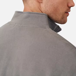 Luxe Hommes Personnalisé Quart Zip Polaire Blanc À Manches Longues Coton Quater Zip Col Montant Pull Sweat Unisexe 2026 - Product Image 4