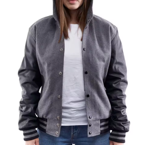 แจ็คเก็ตมีตัวอักษรฤดูหนาวของผู้หญิงแจ็คเก็ตฤดูหนาวแบบกำหนดเอง - Product Image 6