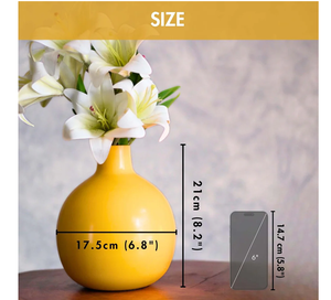 Florero de metal amarillo Florero de hierro funcional - Product Image 3