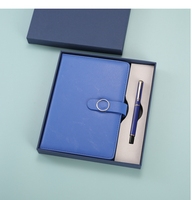 Ensemble cadeau de carnet de notes en cuir avec boucle en métal A5 personnalisé avec logo, ensemble de carnet de notes et stylo