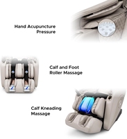 Fauteuil de massage Shiatsu commercial intelligent à grand écran, zéro gravité, avec airbags intégraux, rouleaux fessiers, fonction musicale et nouveau design