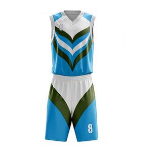 Uniforme de basket-ball pour hommes brodé sur mesure OEM short de sport d'été brillant et respirant avec genouillères de longueur moyenne - Product Image 6