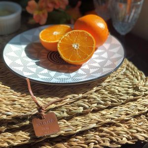 TienPhong Napperons en jonc de mer tissés rectangulaires modernes fabriqués à la main par la nature Chunky Weave Lot de 4 fabriqués à partir de jonc de mer - Product Image 5