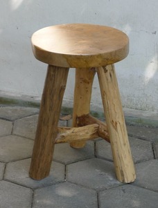 Taburete de madera elegante hecho a mano para propietarios que desean simplicidad decorativa comodidad y elegancia de madera rústica - Product Image 3