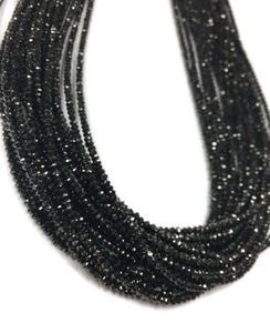 Cuentas facetadas de diamantes negros naturales para alta joyería, piedras preciosas, cuentas sueltas de diamantes - Product Image 1
